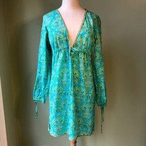 Victoria’s Secret V Neck Caftan Swim Cover-Up Top - Size Small